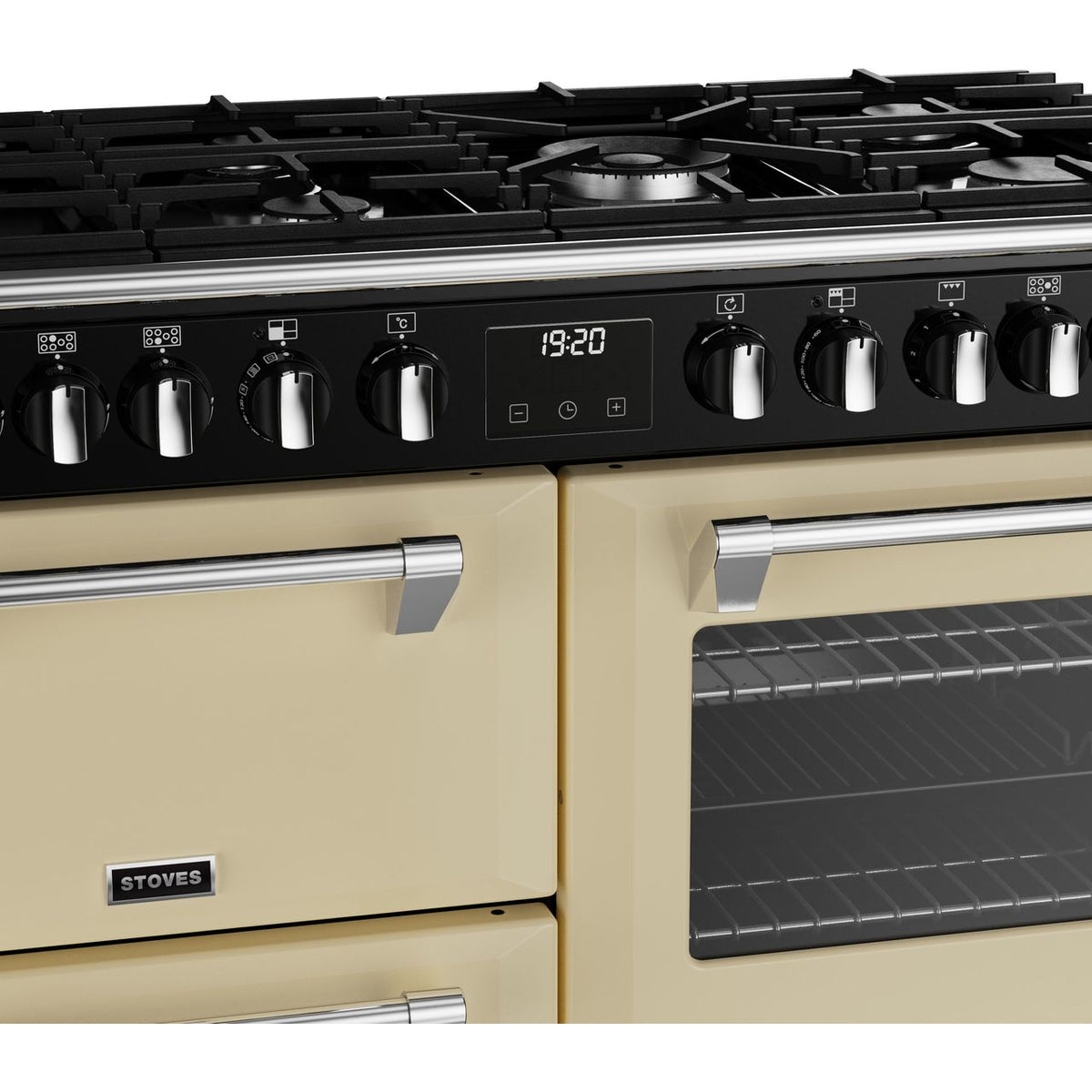 Stoves Richmond Deluxe ST DX RICH D1000DF CC 100cm Dual Fuel Range Cooker - Cream - A Rated