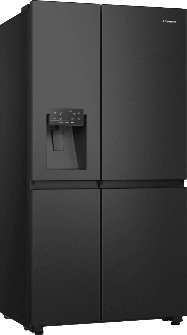 Hisense RS818N4IFE Wifi Connected Plumbed Total No Frost American Fridge Freezer - Black Stainless Steel - E Rated