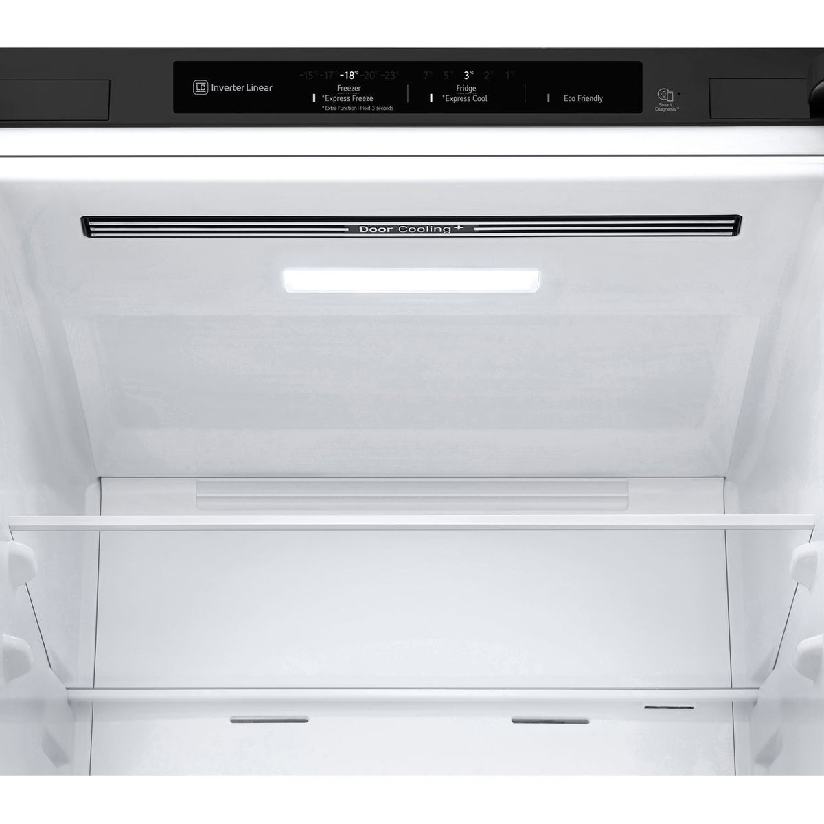 LG NatureFRESH™ GBP62MCNAC 70-30 Frost Free Fridge Freezer - Black - A Rated