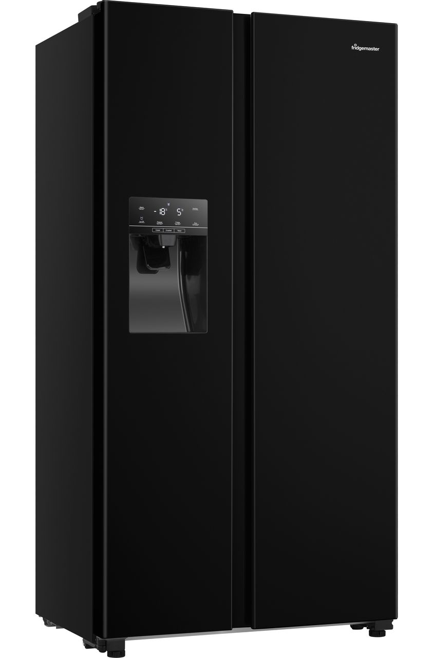 Fridgemaster MS91500IEB Non-Plumbed Total No Frost American Fridge Freezer - Black - E Rated