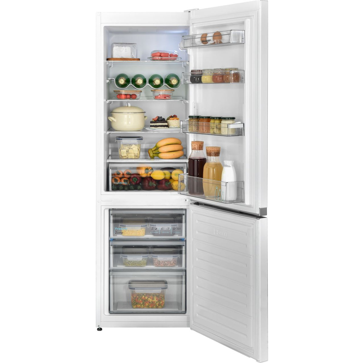 Sharp SJ-BB04DTXWE2-EN 60-40 Fridge Freezer - White - E Rated