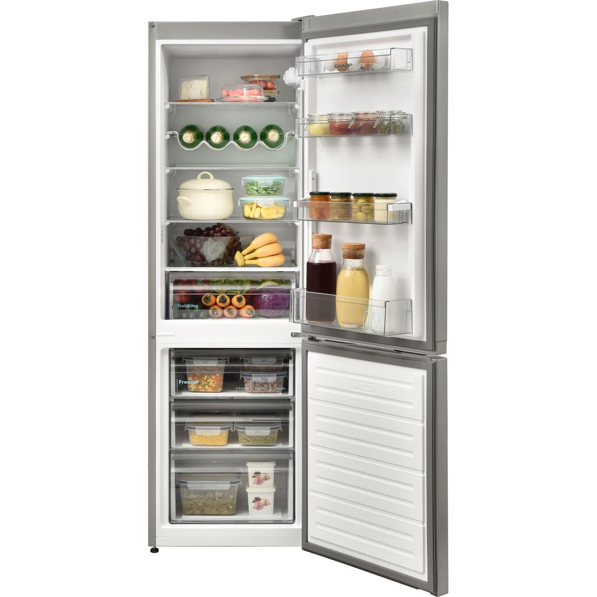 Sharp SJ-BB04DTXSE2-EN 60-40 Fridge Freezer - Silver - E Rated