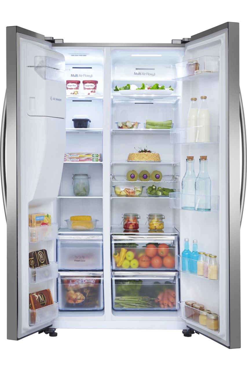 Hisense RS694N4ICE Total No Frost American Fridge Freezer - Stainless Steel - E Rated