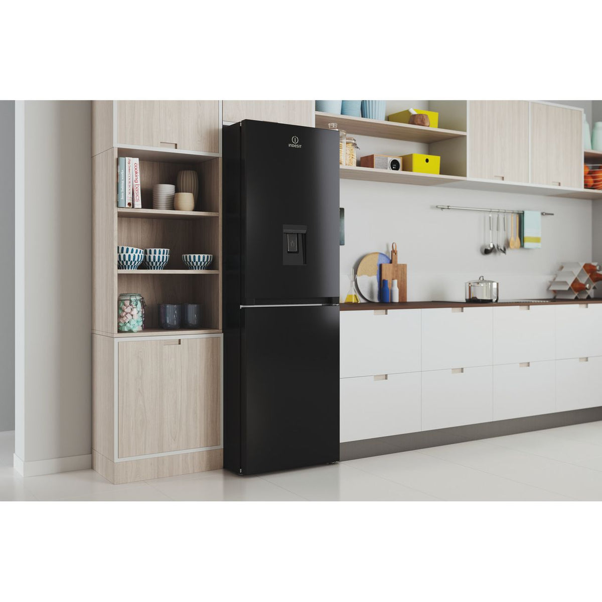 Indesit INFC850TI1KAQUA1 50-50 Total No Frost Fridge Freezer - Black - F Rated