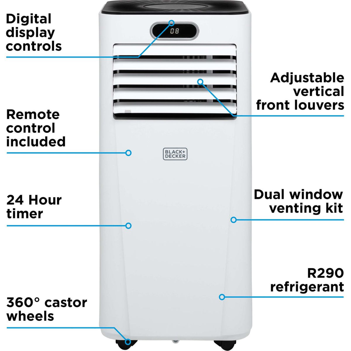 Black + Decker BXAC40025GB Air Conditioner - White