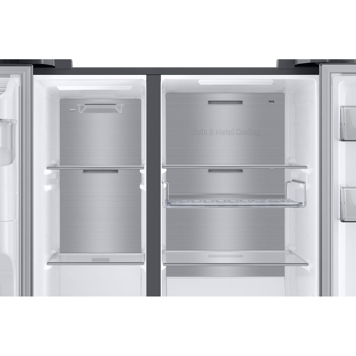 Samsung Series 8 RS68A8840S9 Plumbed Total No Frost American Fridge Freezer - Brushed Steel - F Rated