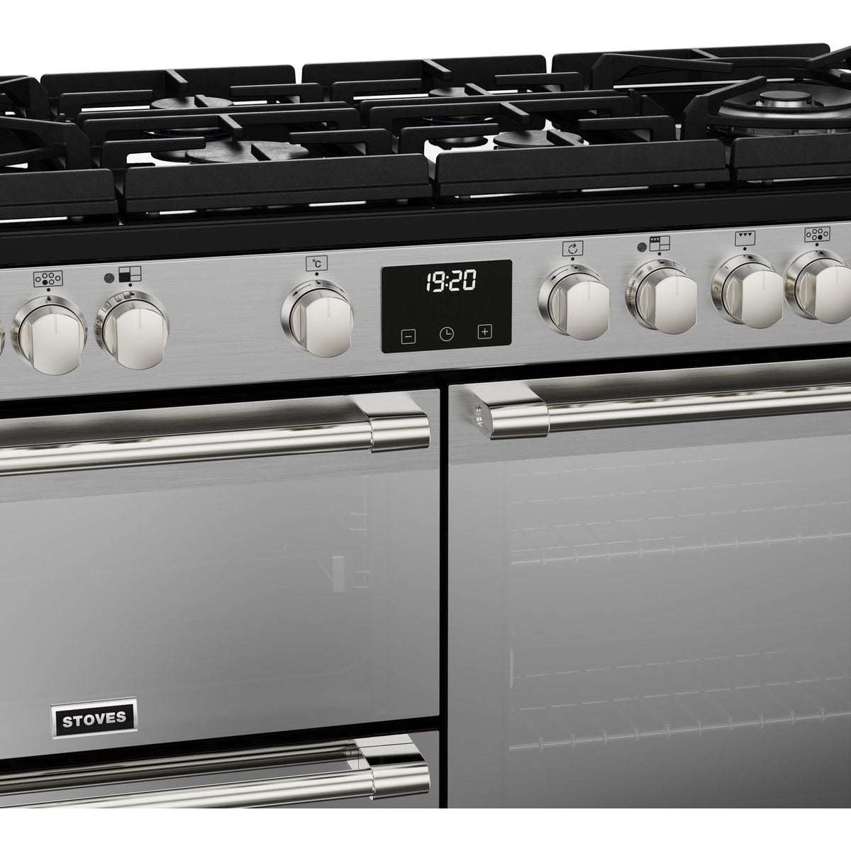 Stoves Sterling Deluxe ST DX STER D1100DF GTG SS Dual Fuel Range Cooker - Stainless Steel - A-A-A Rated