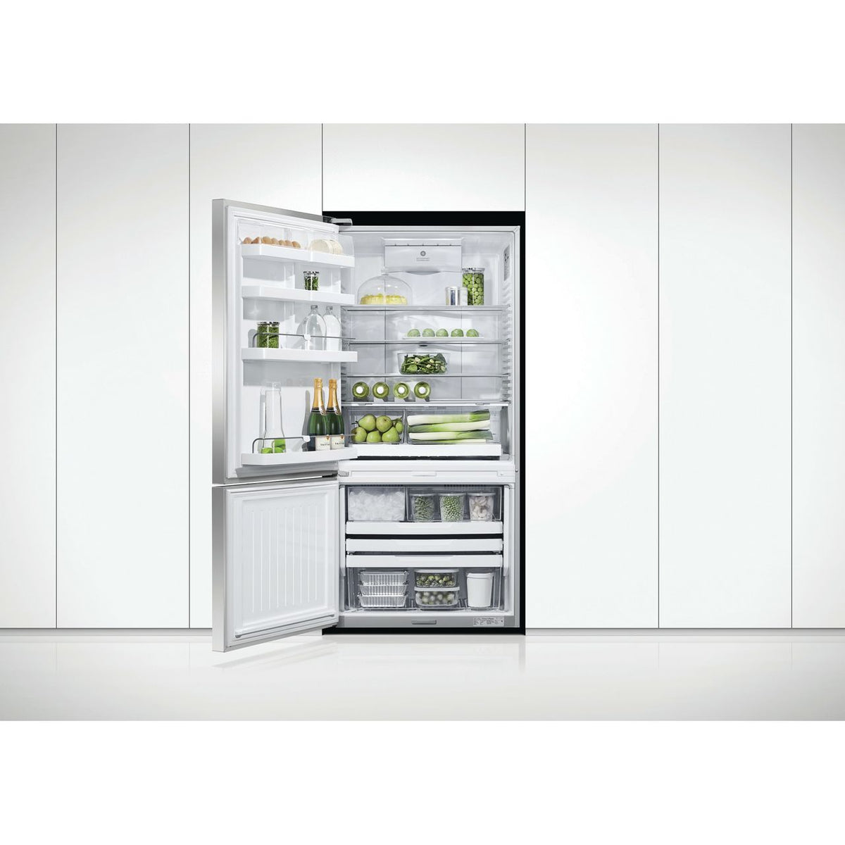 Fisher & Paykel RF522BLXFDU5 70-30 Total No Frost Fridge Freezer - Silver - F Rated