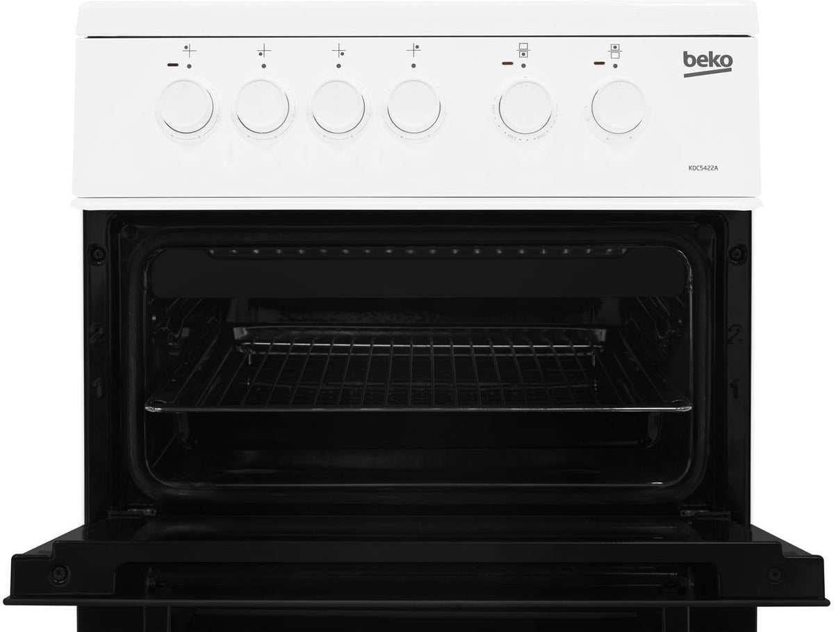 Beko KDC5422AW Electric Cooker with Ceramic Hob - White - A Rated