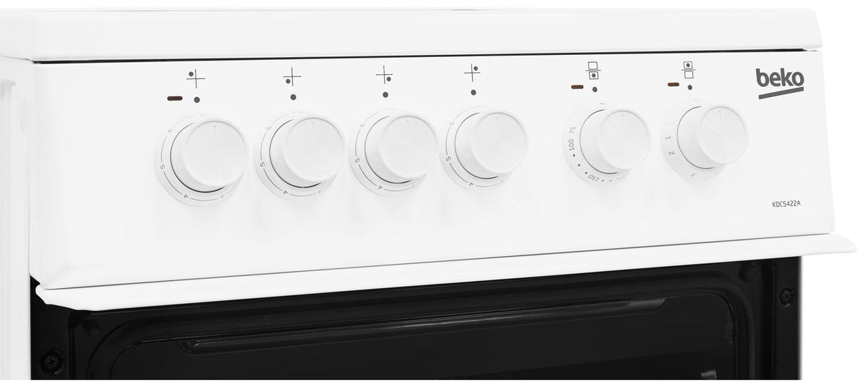 Beko KDC5422AW Electric Cooker with Ceramic Hob - White - A Rated