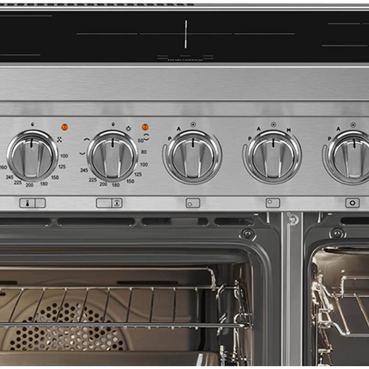 Smeg Portofino CPF92IMX Electric Range Cooker with Induction Hob - Stainless Steel - A-A Rated