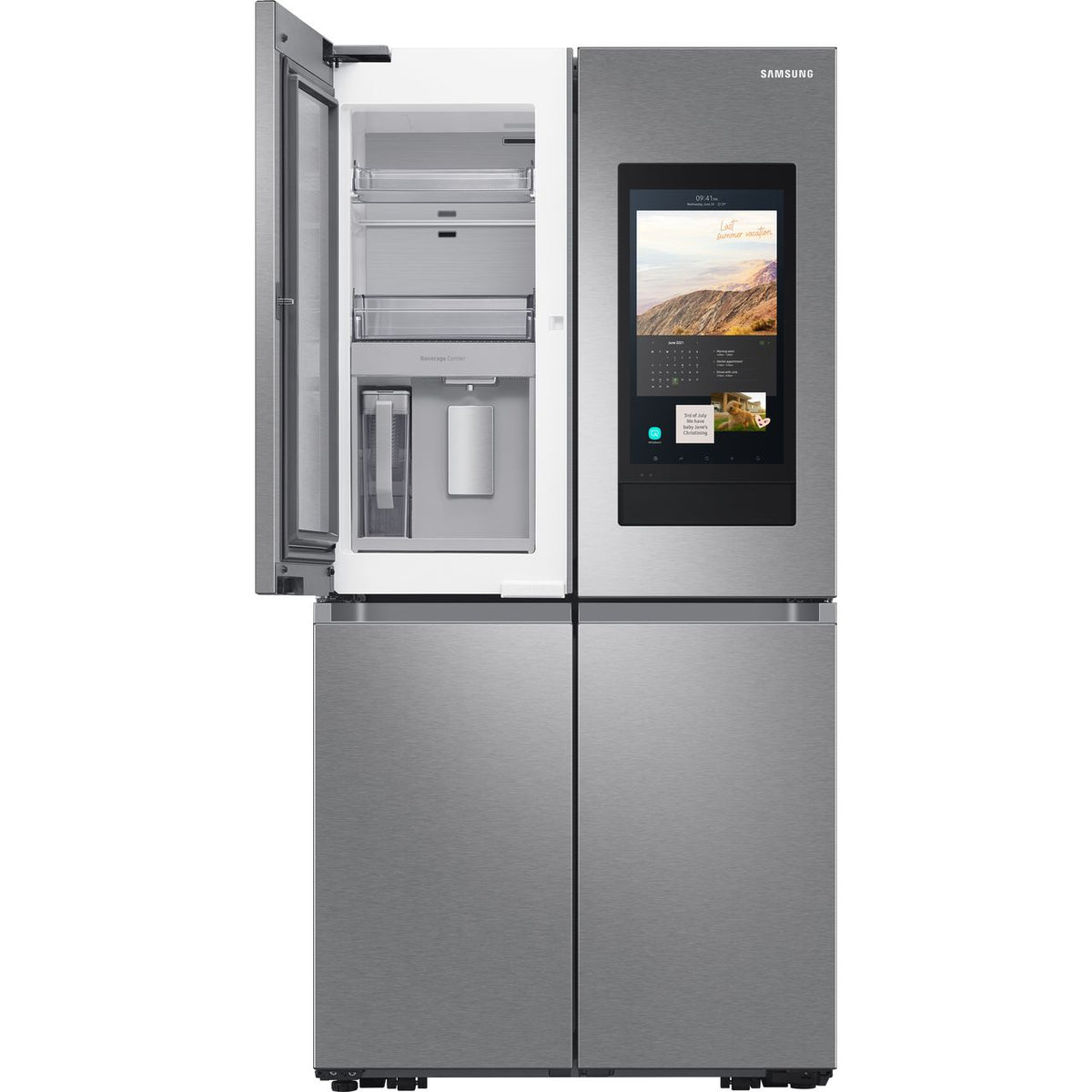 Samsung Family Hub™ RF65A977FSR Wifi Connected Plumbed Total No Frost American Fridge Freezer - Steel - F Rated