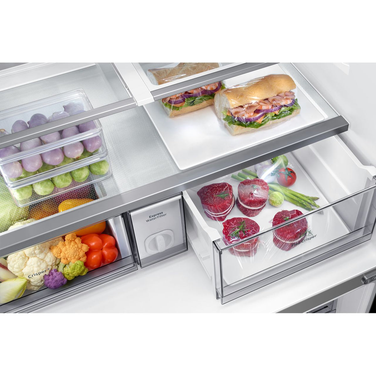 Samsung Family Hub™ RF65A977FSR Wifi Connected Plumbed Total No Frost American Fridge Freezer - Steel - F Rated