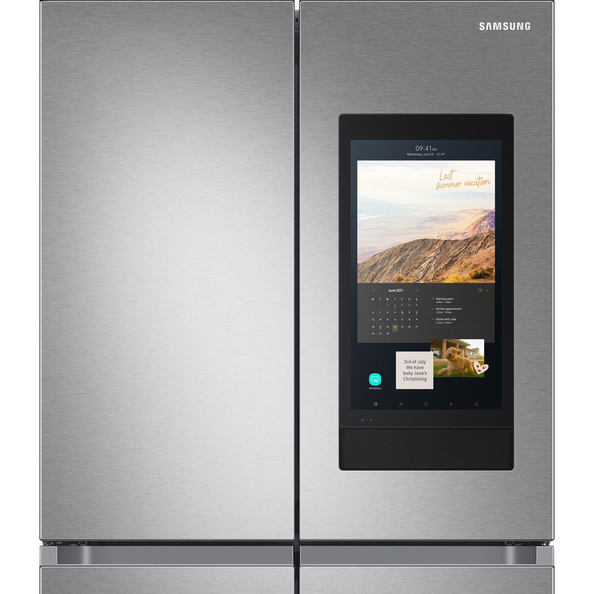 Samsung Family Hub™ RF65A977FSR Wifi Connected Plumbed Total No Frost American Fridge Freezer - Steel - F Rated