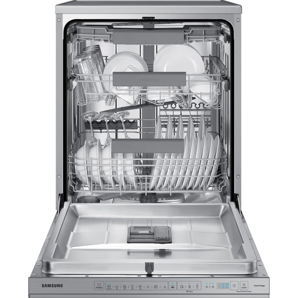 Samsung Series 11 DW60A8060FS Wifi Connected Standard Dishwasher - Stainless Steel - B Rated