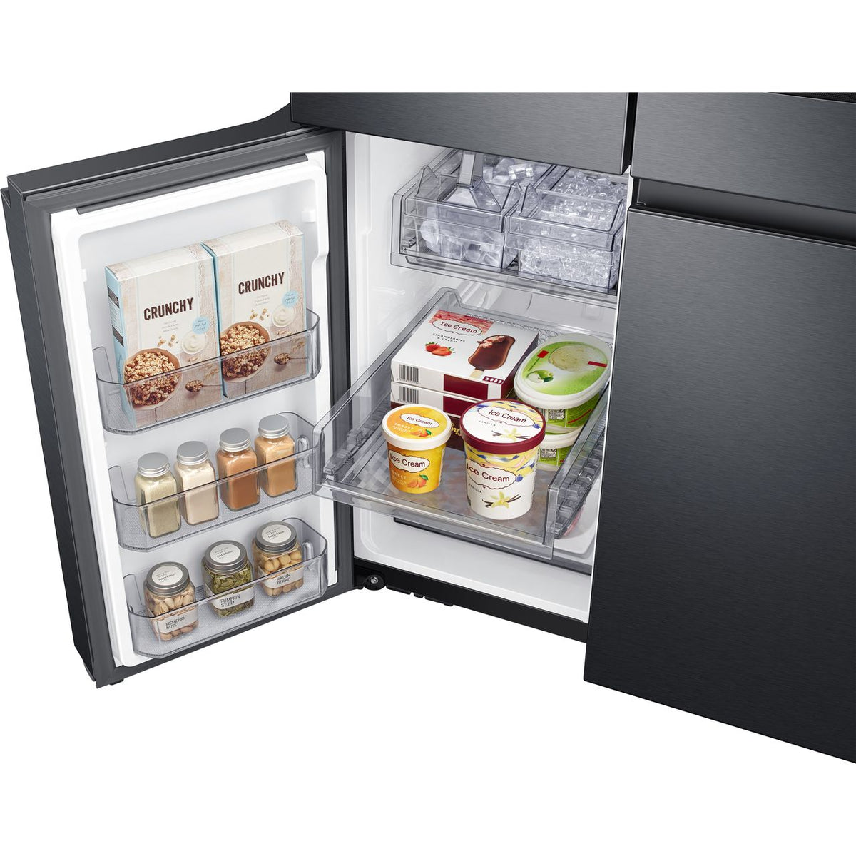 Samsung Family Hub™ RF65A977FB1 Wifi Connected Plumbed Total No Frost American Fridge Freezer - Black - Stainless Steel - F Rated