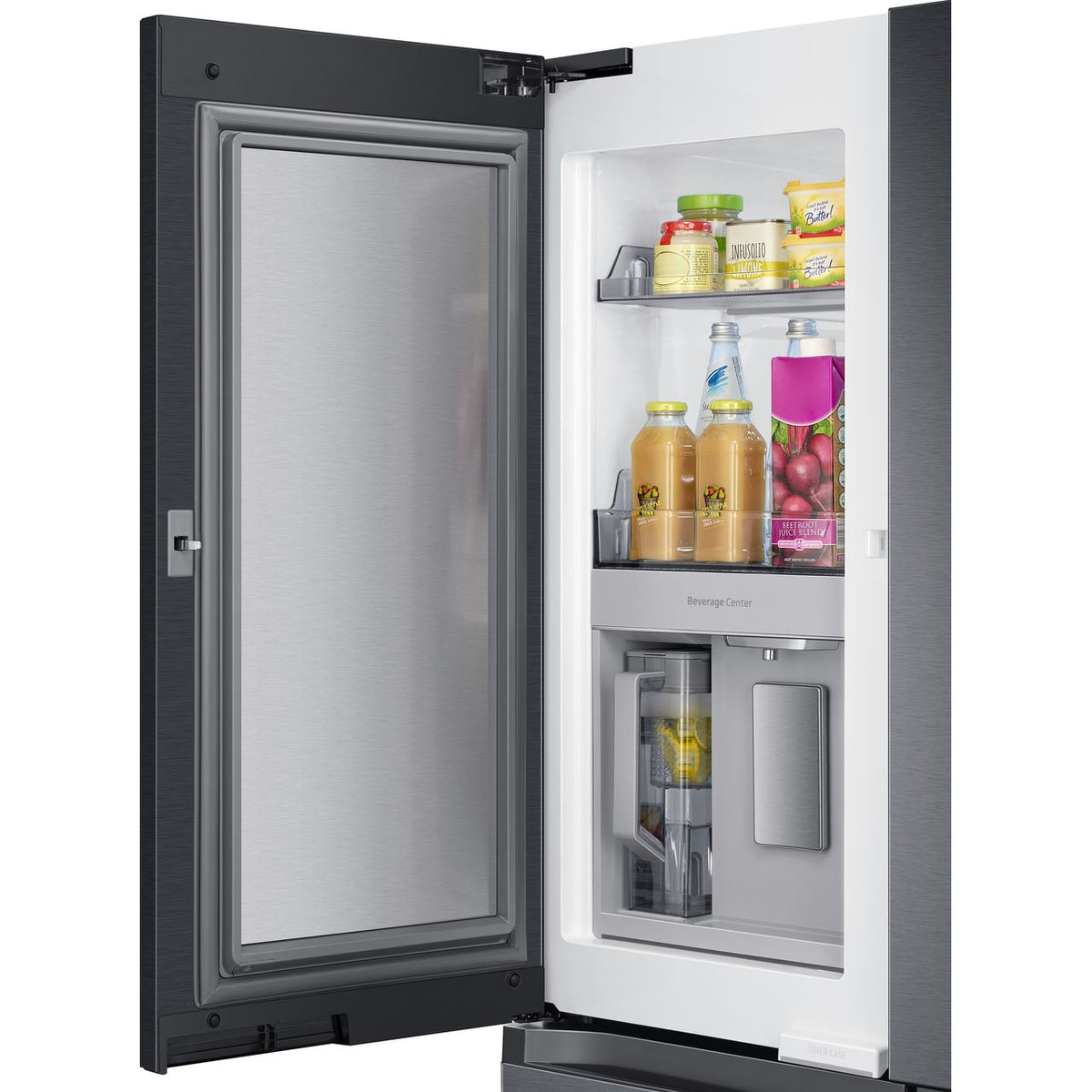 Samsung Family Hub™ RF65A977FB1 Wifi Connected Plumbed Total No Frost American Fridge Freezer - Black - Stainless Steel - F Rated