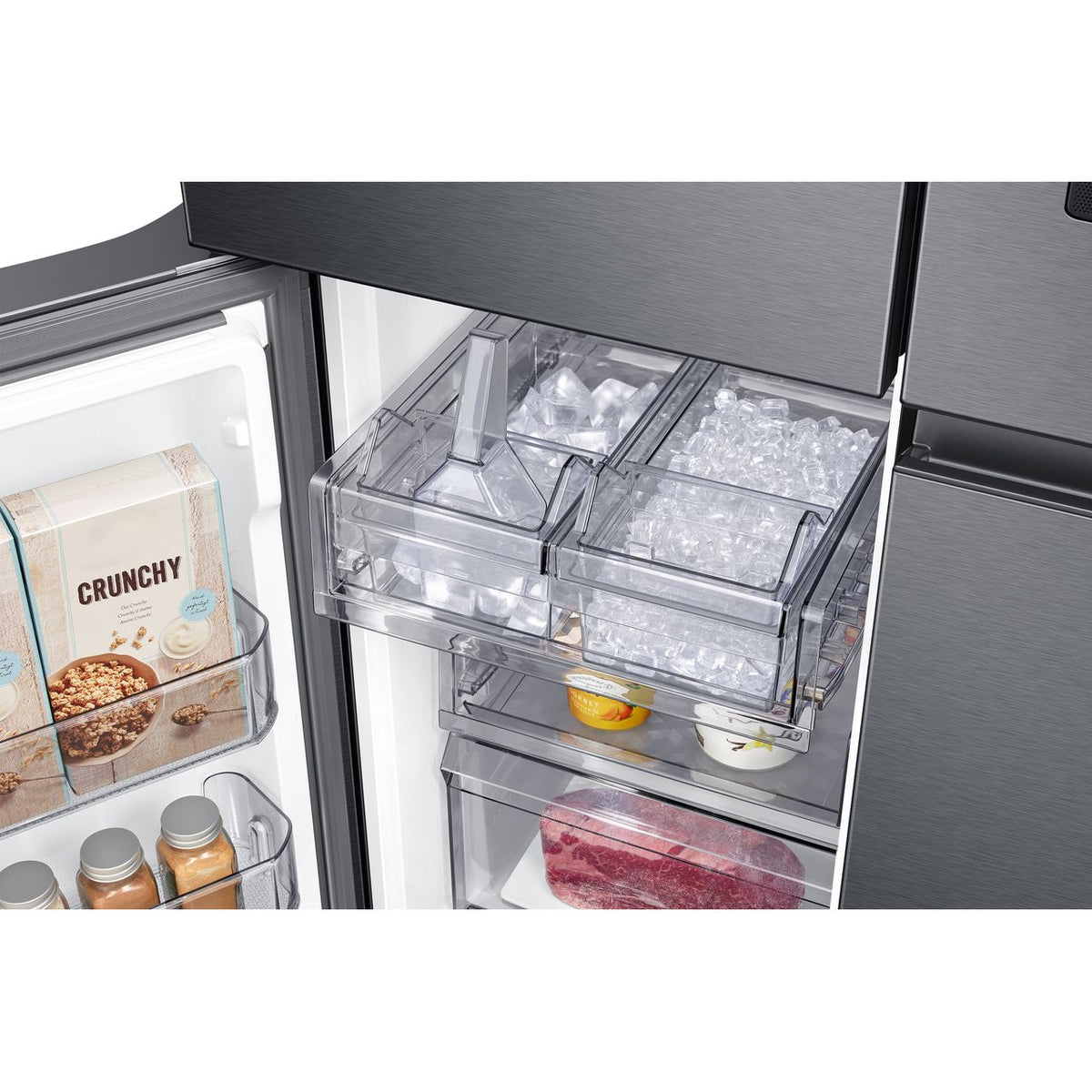 Samsung Family Hub™ RF65A977FB1 Wifi Connected Plumbed Total No Frost American Fridge Freezer - Black - Stainless Steel - F Rated