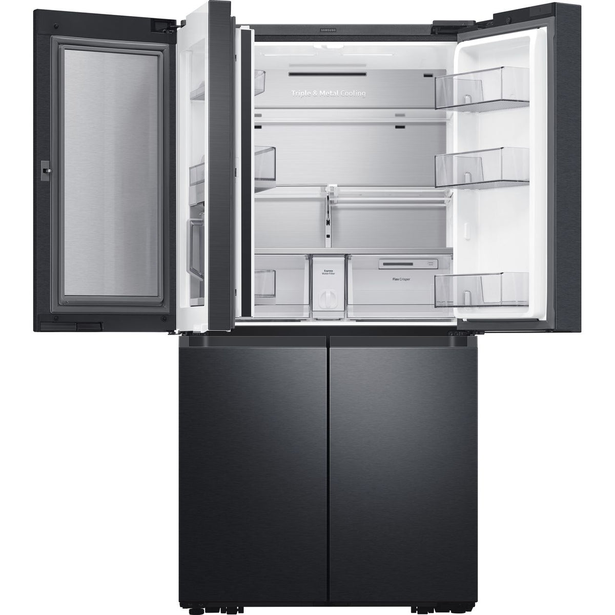 Samsung Family Hub™ RF65A977FB1 Wifi Connected Plumbed Total No Frost American Fridge Freezer - Black - Stainless Steel - F Rated