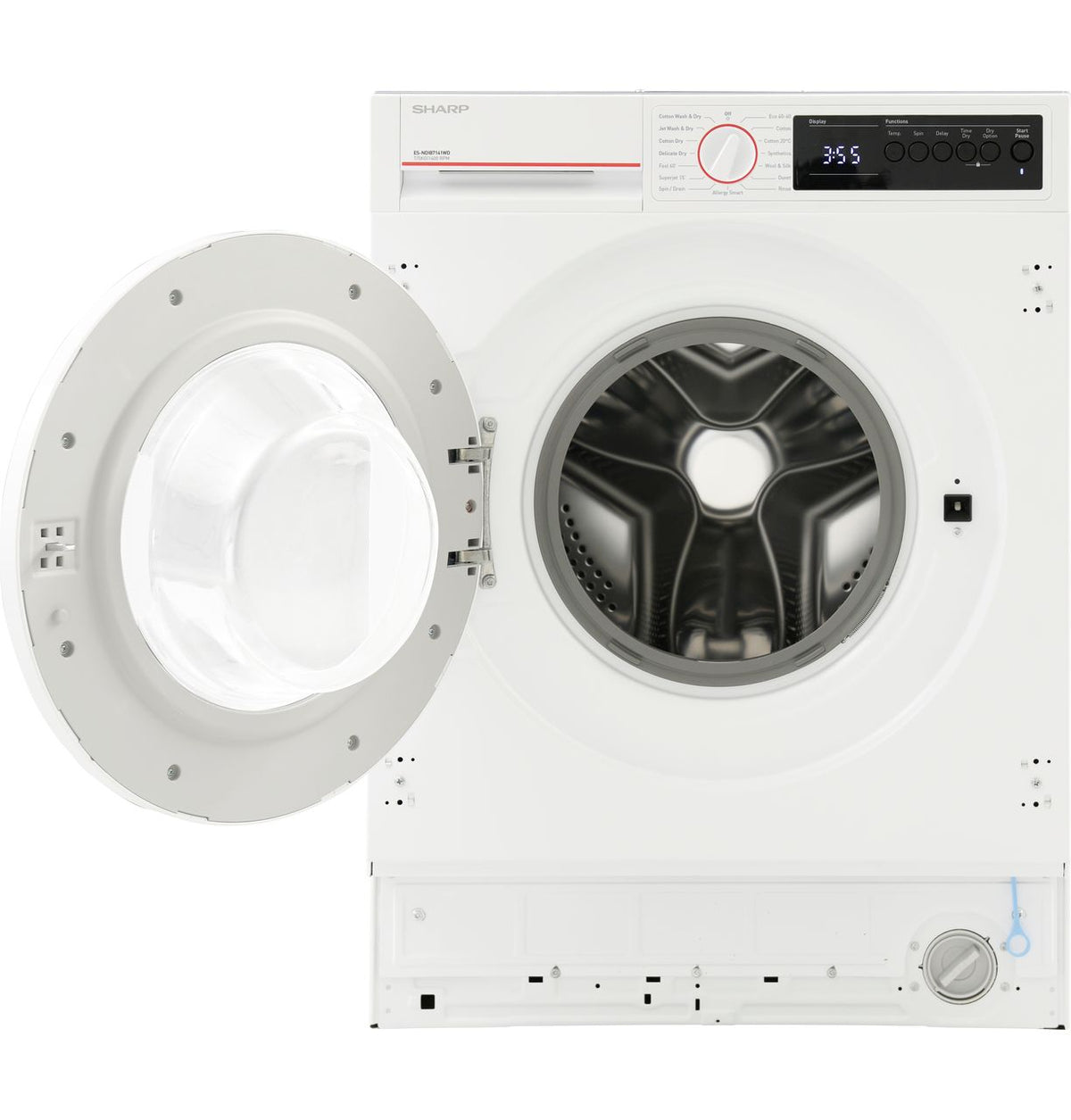 Sharp ES-NDIB7141WD Integrated 7Kg - 5Kg Washer Dryer with 1400 rpm - White - F Rated