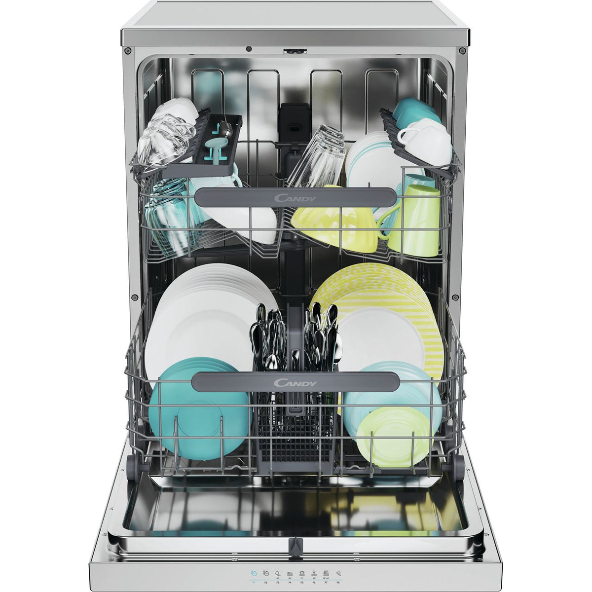 Candy CF5C7F0X Wifi Connected Standard Dishwasher - Stainless Steel - C Rated