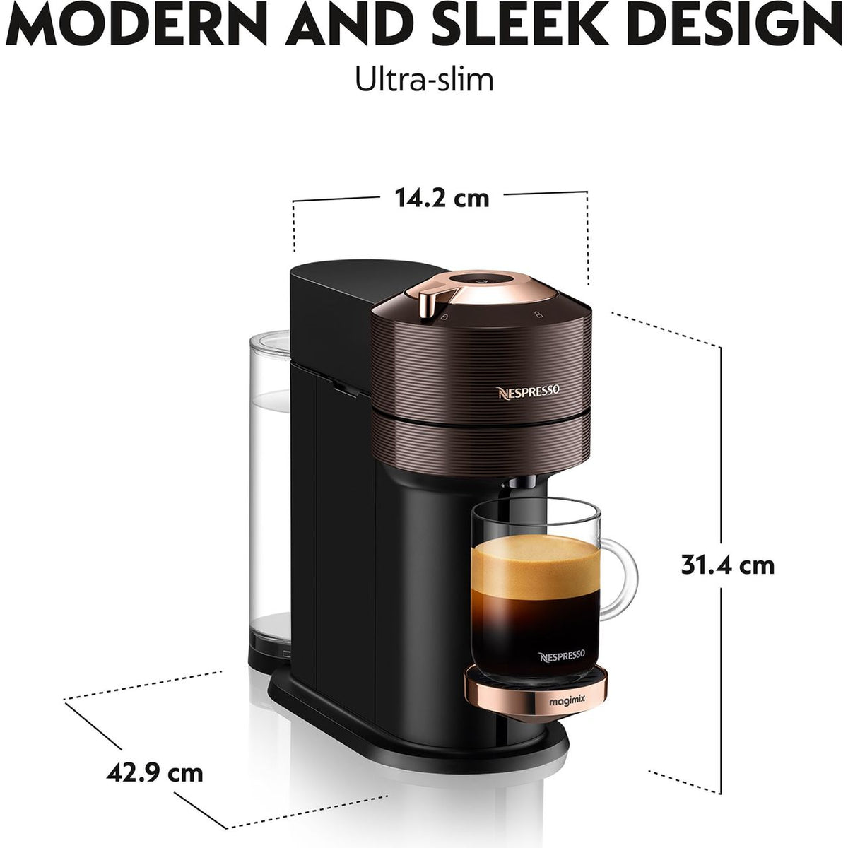 Nespresso by Magimix Vertuo Next 11708 Pod Coffee Machine - Brown