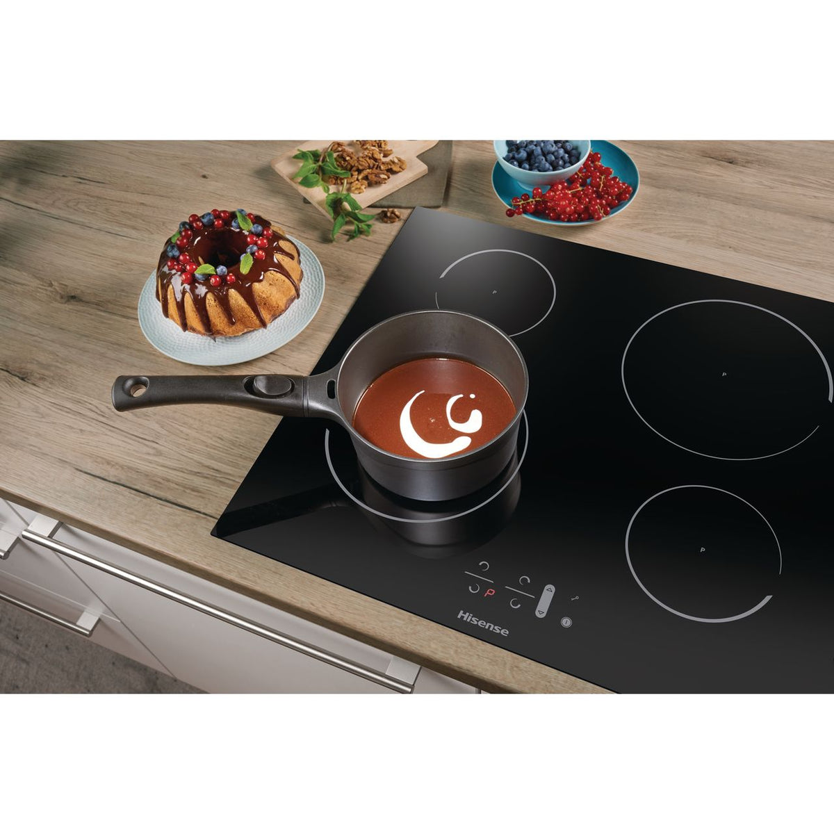 Hisense BI6095IGUK Built In Electric Double Oven and Induction Hob Pack - Black - A-A Rated