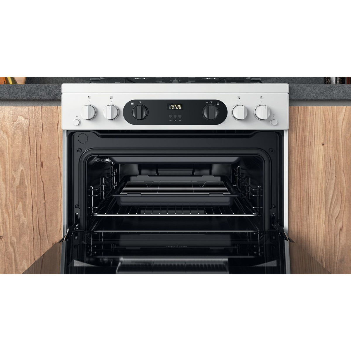 Hotpoint HDM67G0CCW-UK Gas Cooker - White - A+-A+ Rated