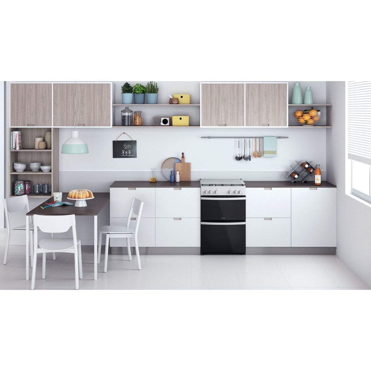 Indesit ID67G0MCW-UK Gas Cooker - White - A+-A+ Rated