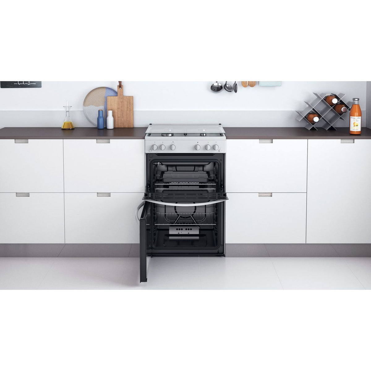 Indesit ID67G0MCW-UK Gas Cooker - White - A+-A+ Rated