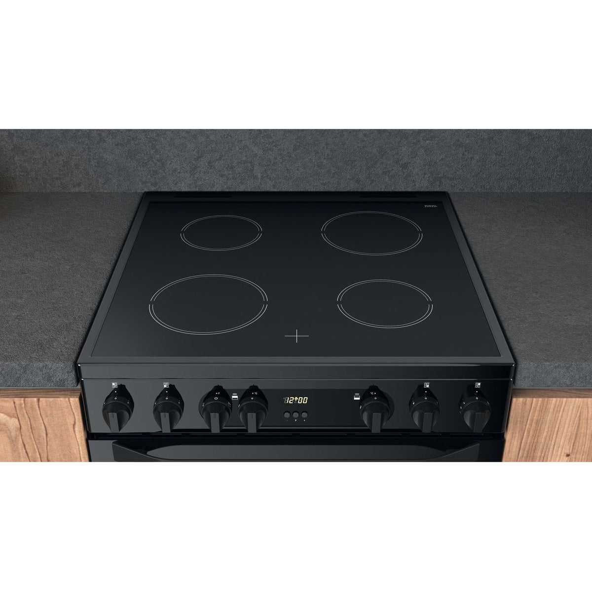 Hotpoint HDM67V9CMB-UK Electric Cooker with Ceramic Hob - Black - A-A Rated