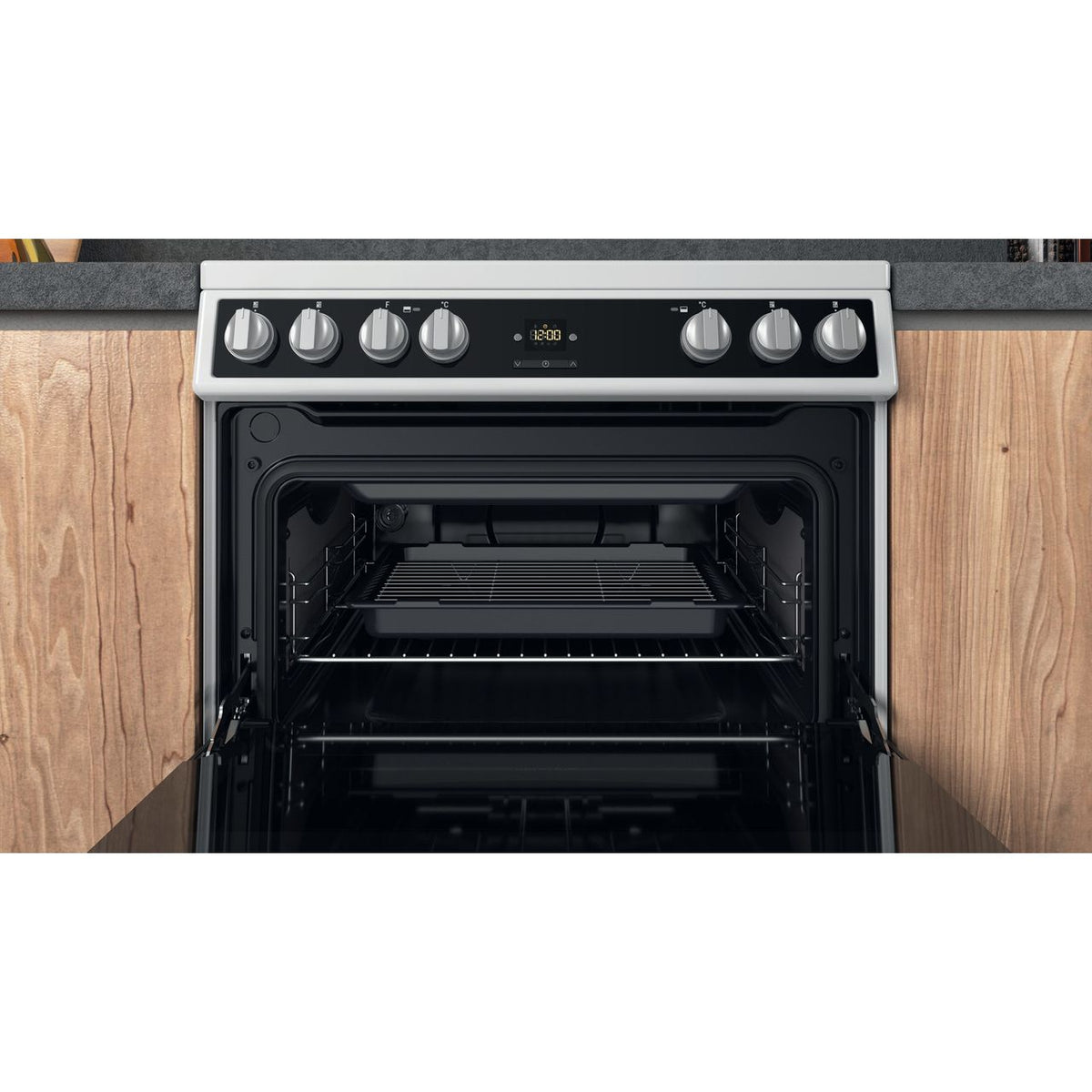 Hotpoint HDT67V9H2CW-UK Electric Cooker with Ceramic Hob - White - A-A Rated