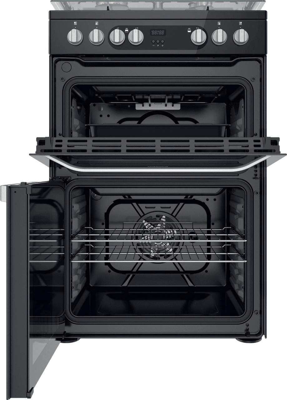 Hotpoint HDM67G9C2CB-UK Dual Fuel Cooker - Black - A-A Rated