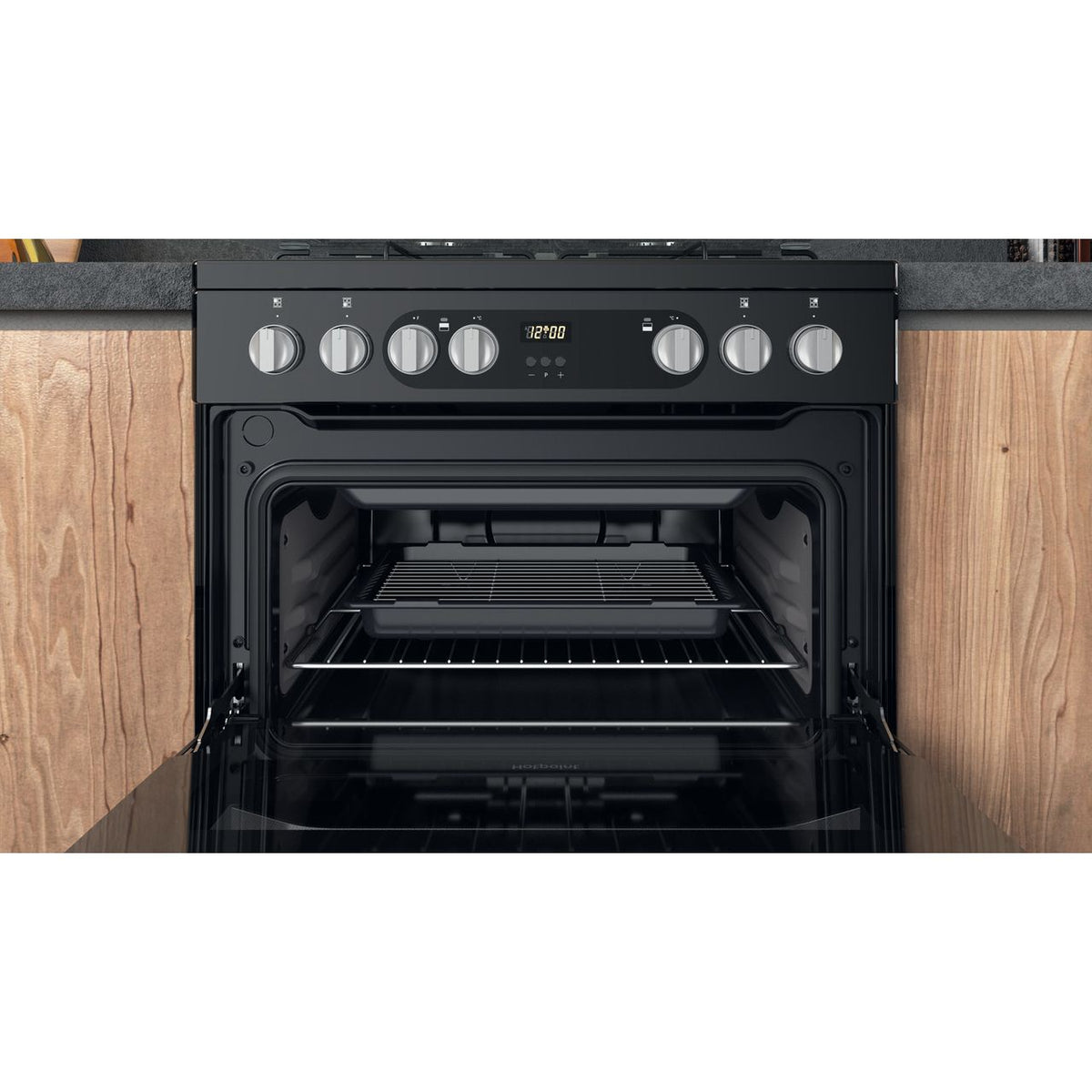 Hotpoint HDM67G9C2CB-UK Dual Fuel Cooker - Black - A-A Rated