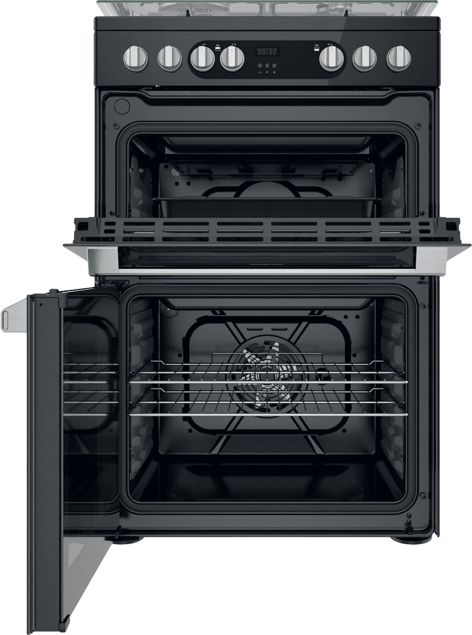 Hotpoint HDM67G9C2CSB-UK Dual Fuel Cooker - Black - A-A Rated