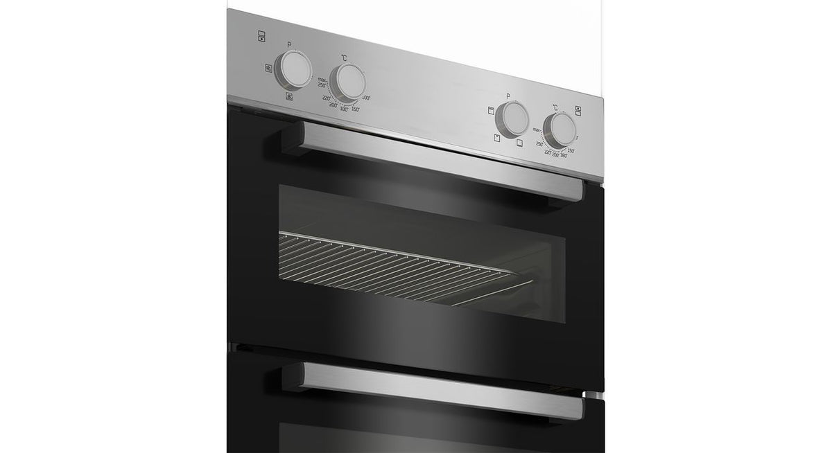 Beko RecycledNet® BBXDF21000S Built In Electric Double Oven - Stainless Steel - A-A Rated