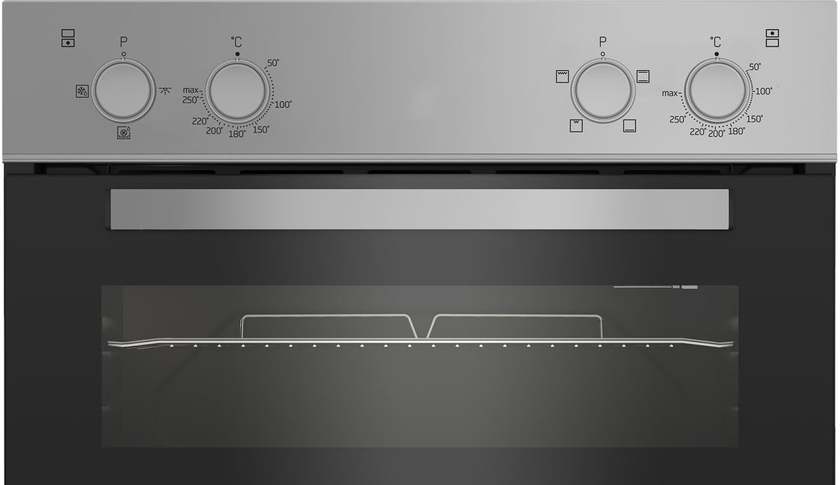 Beko RecycledNet® BBXDF21000S Built In Electric Double Oven - Stainless Steel - A-A Rated