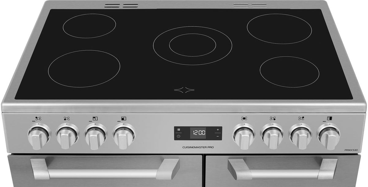 Leisure Cuisinemaster Pro PR90C530X 90cm Electric Range Cooker with Ceramic Hob - Stainless Steel - A Rated