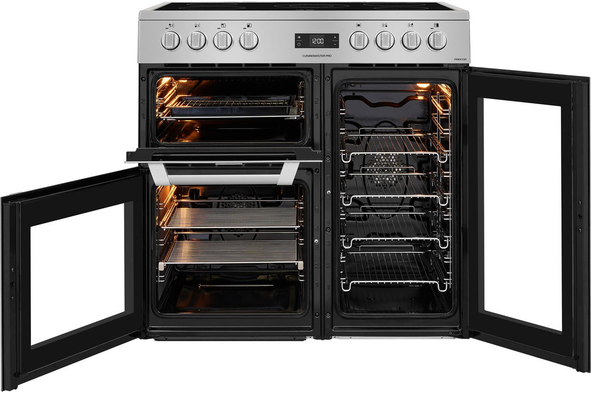 Leisure Cuisinemaster Pro PR90C530X 90cm Electric Range Cooker with Ceramic Hob - Stainless Steel - A Rated