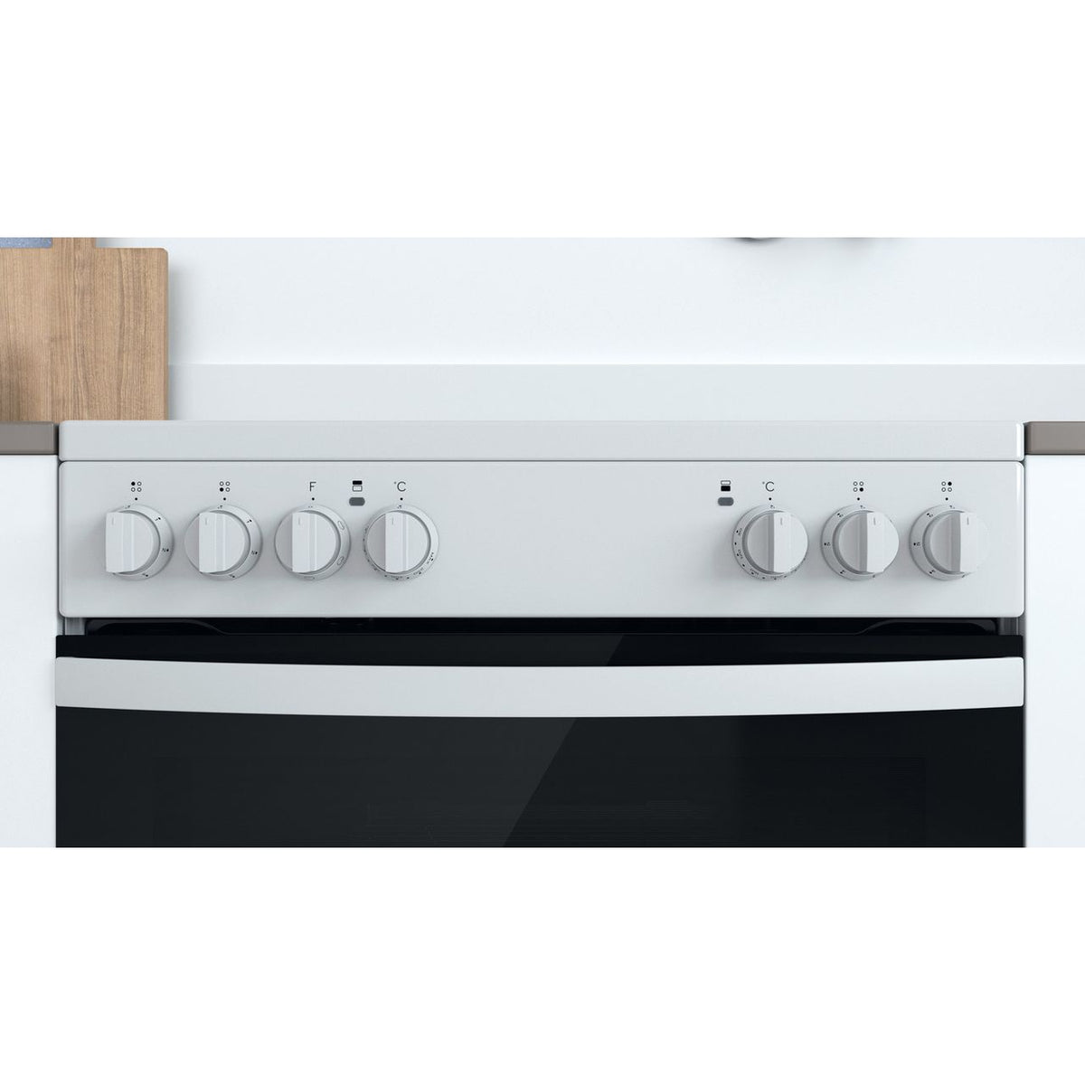 Indesit ID67V9KMW-UK Electric Cooker with Ceramic Hob - White - A-A Rated