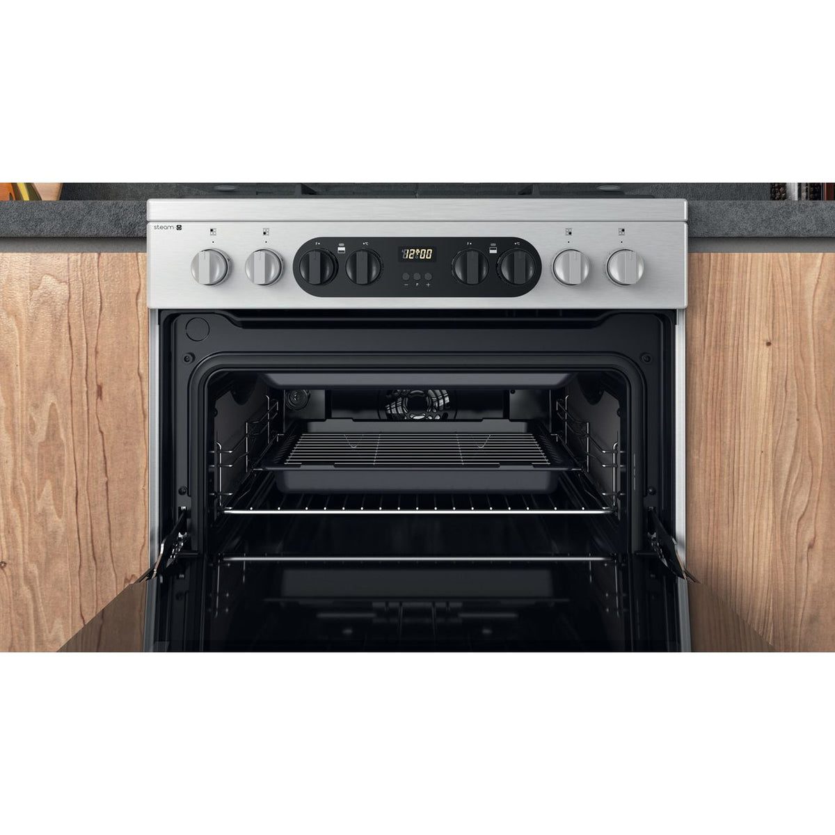 Hotpoint HDM67G8C2CX-UK Dual Fuel Cooker - Stainless Steel - A-A Rated