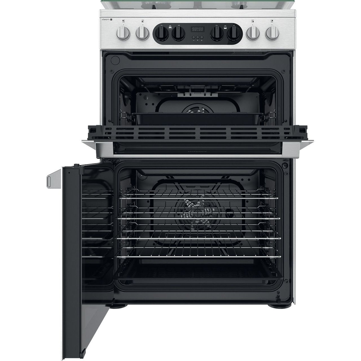 Hotpoint HDM67G8C2CX-UK Dual Fuel Cooker - Stainless Steel - A-A Rated