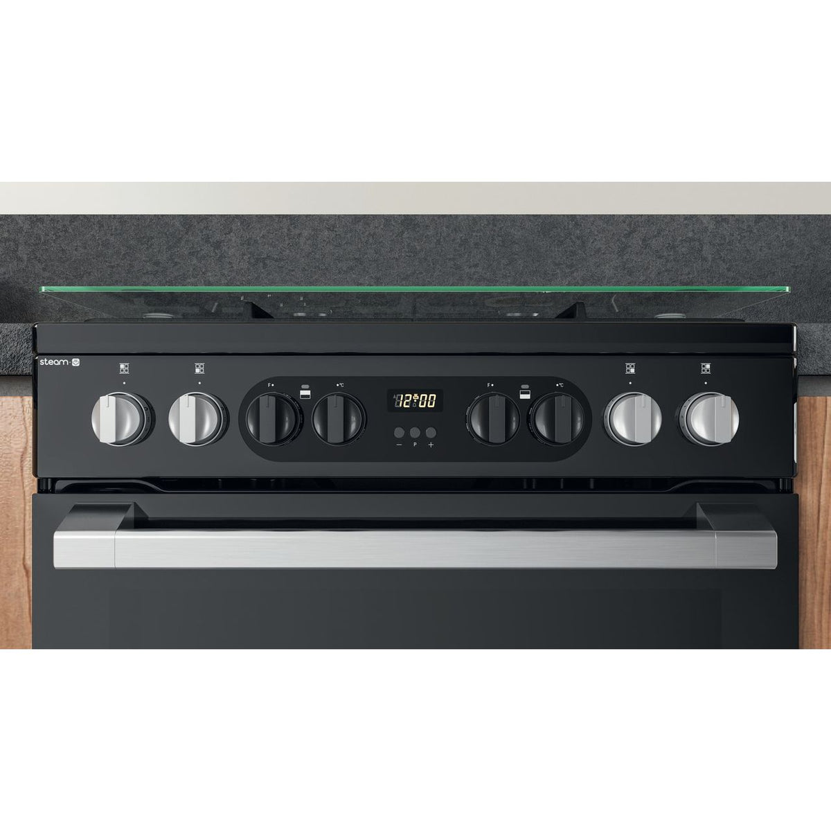 Hotpoint HDM67G8CCB-UK Dual Fuel Cooker - Black - A-A Rated