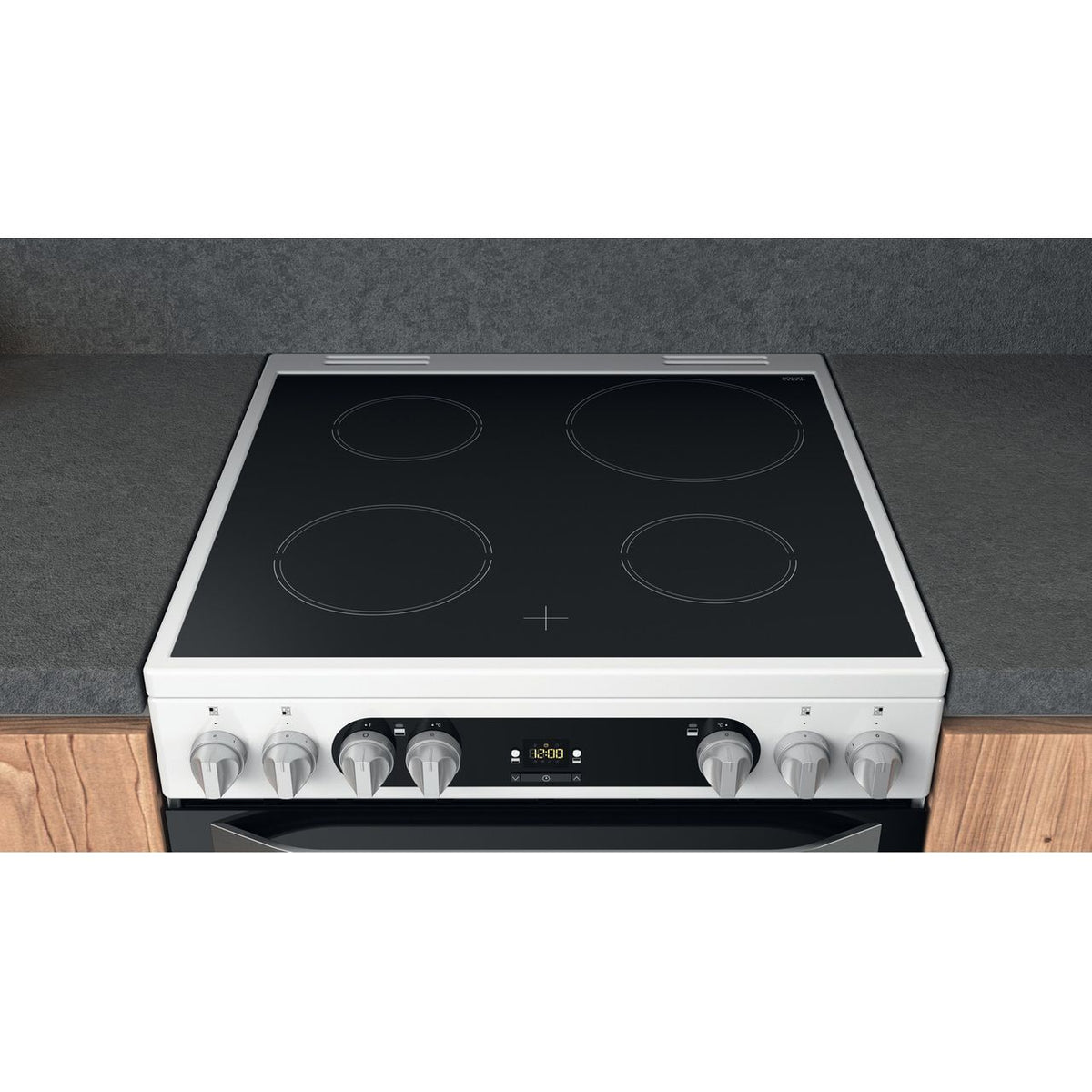 Hotpoint HDM67V9HCW-UK-1 Electric Cooker with Ceramic Hob - White - A-A Rated