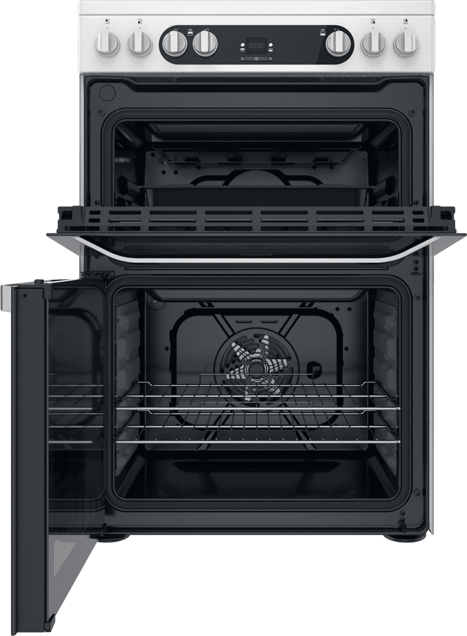 Hotpoint HDM67V9HCW-UK-1 Electric Cooker with Ceramic Hob - White - A-A Rated