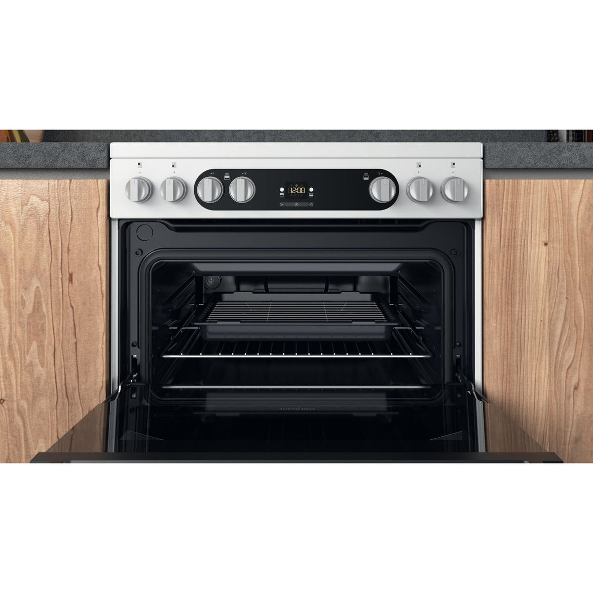 Hotpoint HDM67V9HCW-UK-1 Electric Cooker with Ceramic Hob - White - A-A Rated