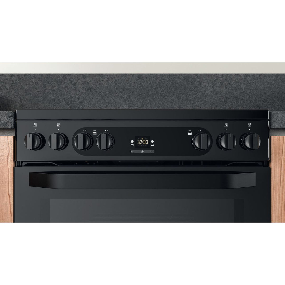 Hotpoint HDM67V92HCB-UK Electric Cooker with Ceramic Hob - Black - A-A Rated