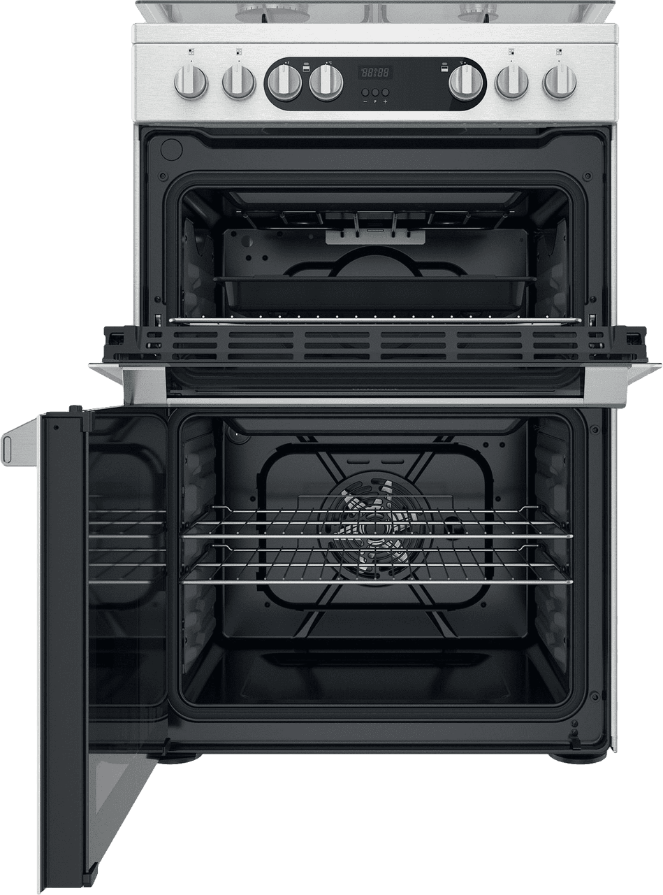 Hotpoint HDM67G9C2CX-U Dual Fuel Cooker - Silver - A-A Rated