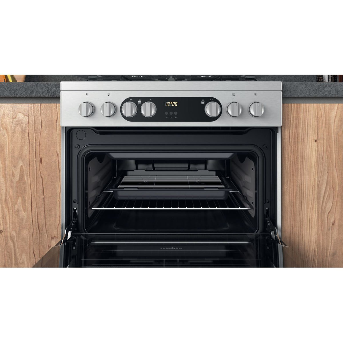 Hotpoint HDM67G9C2CX-U Dual Fuel Cooker - Silver - A-A Rated