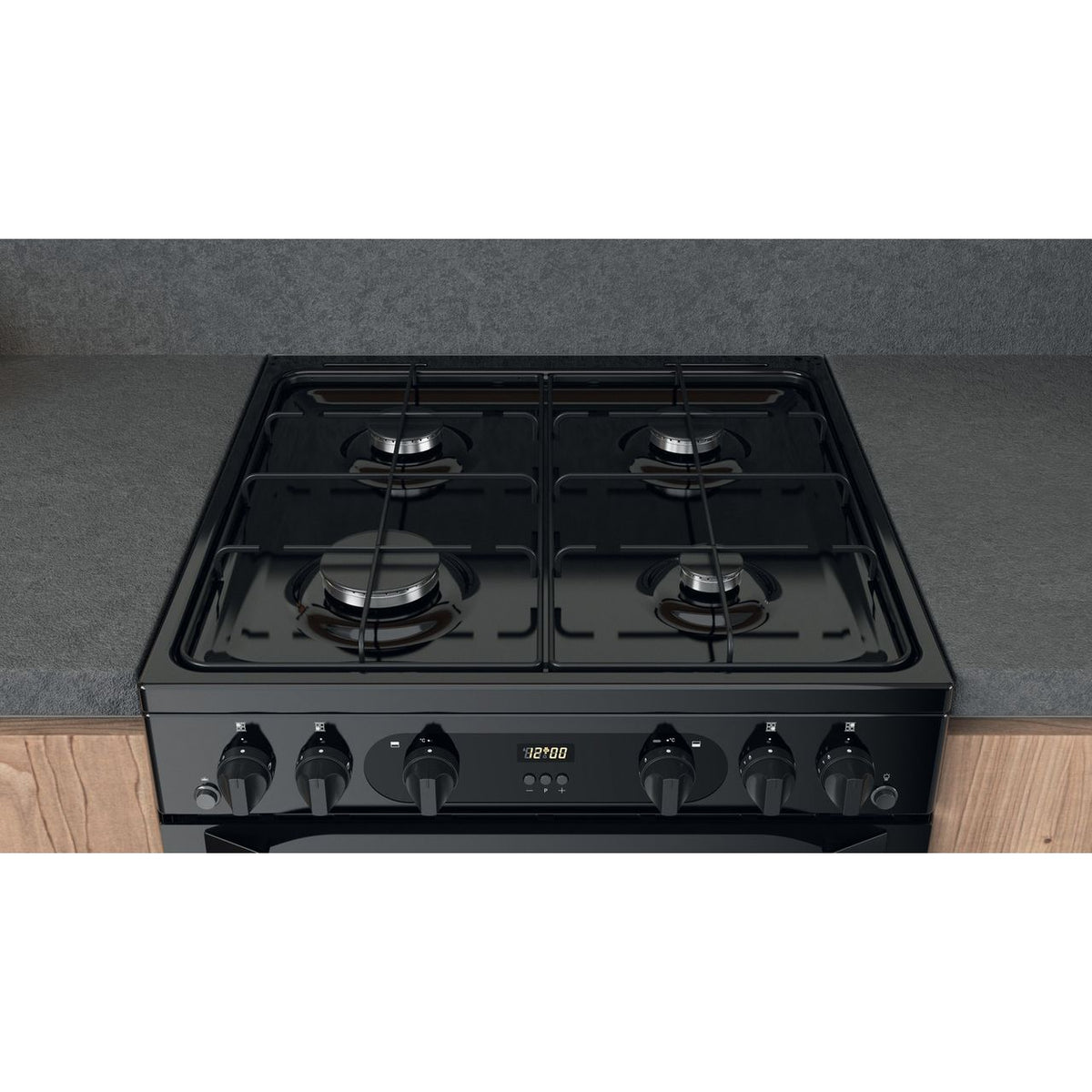 Hotpoint HDM67G0CMB-UK Gas Cooker - Black - A+-A+ Rated